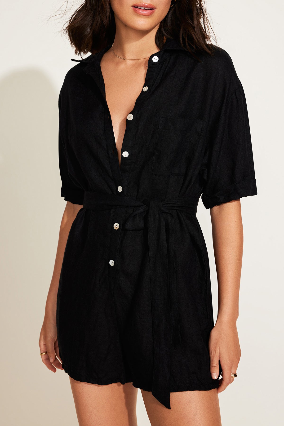 Vitamin A - Playa Linen Short Romper