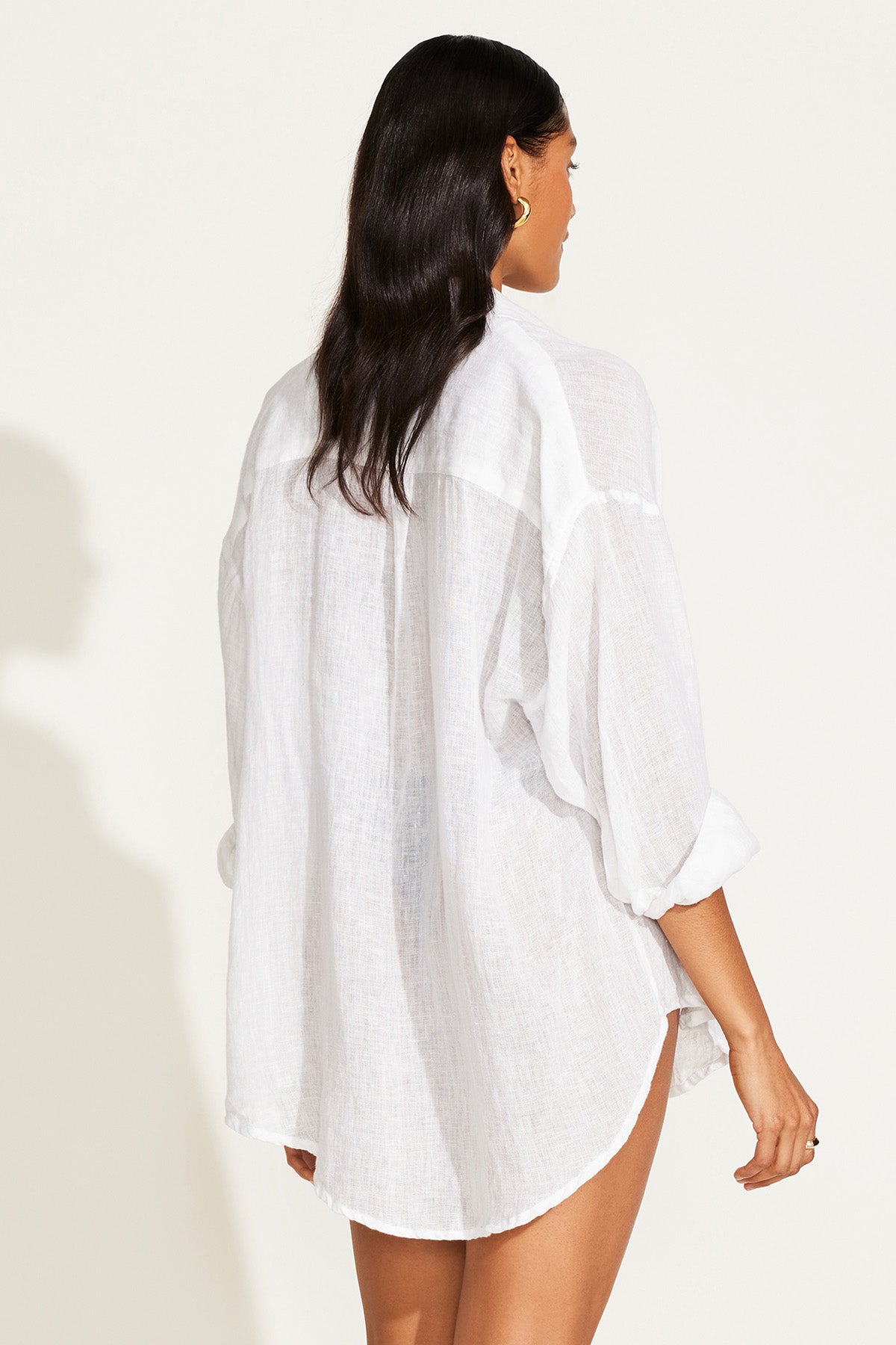 Vitamin A - Playa Linen Boyfriend Shirt - EcoLinen