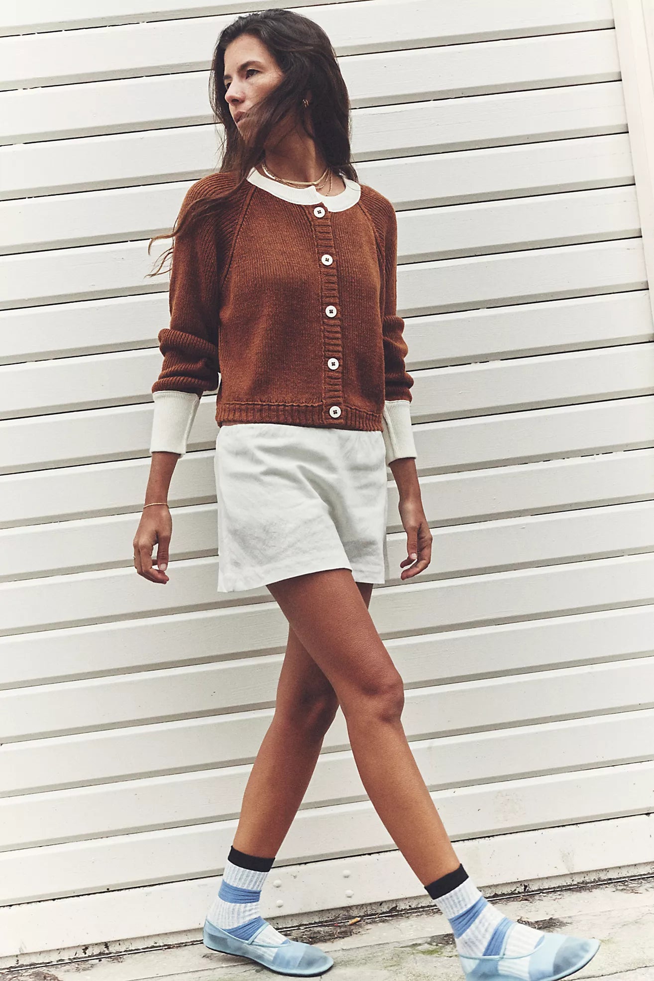 Free People - My Little Micro Mini Cotton-Linen Skort