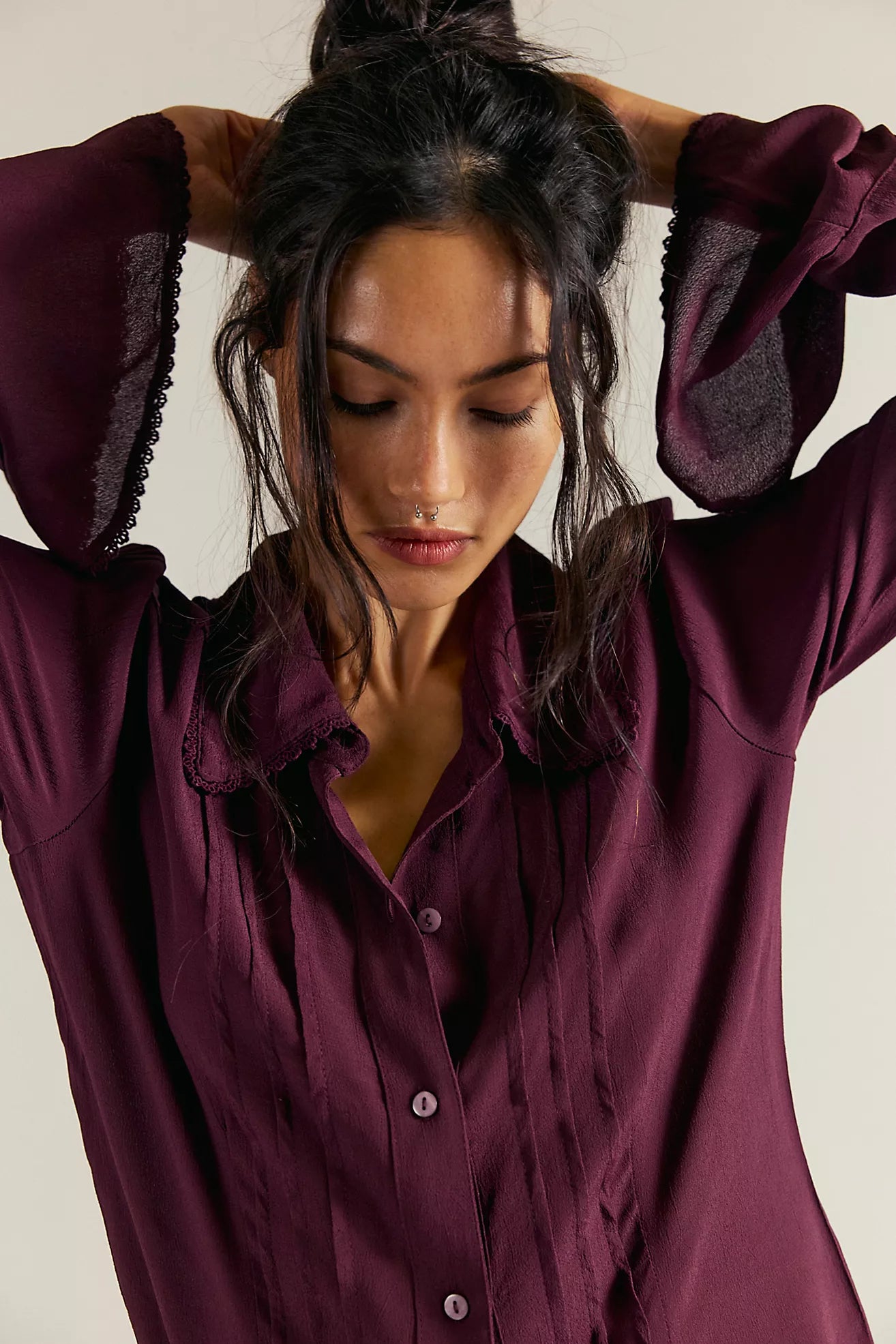 Free People - Melrose Top - Chocolate Grape