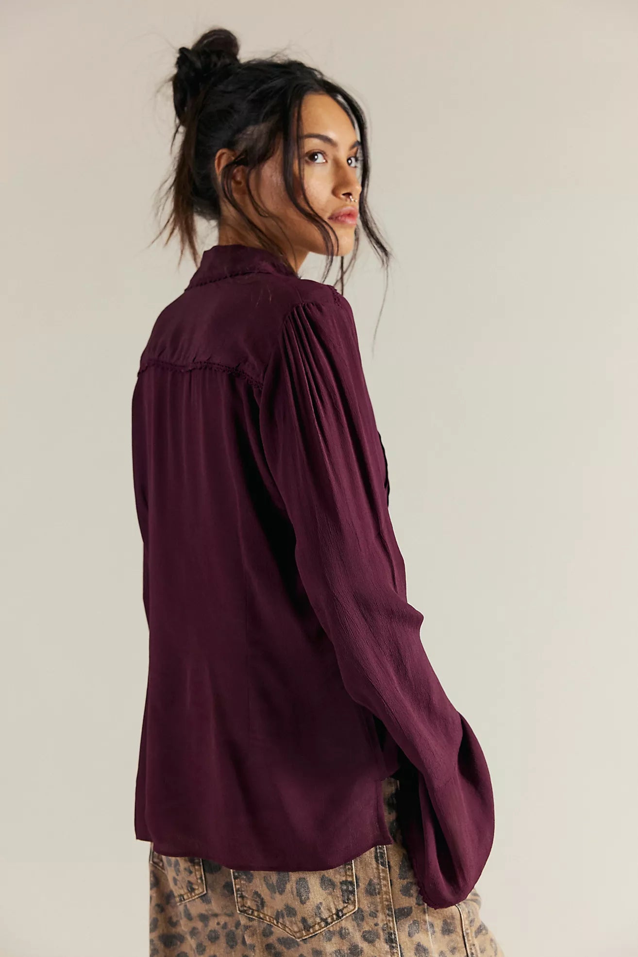 Free People - Melrose Top - Chocolate Grape