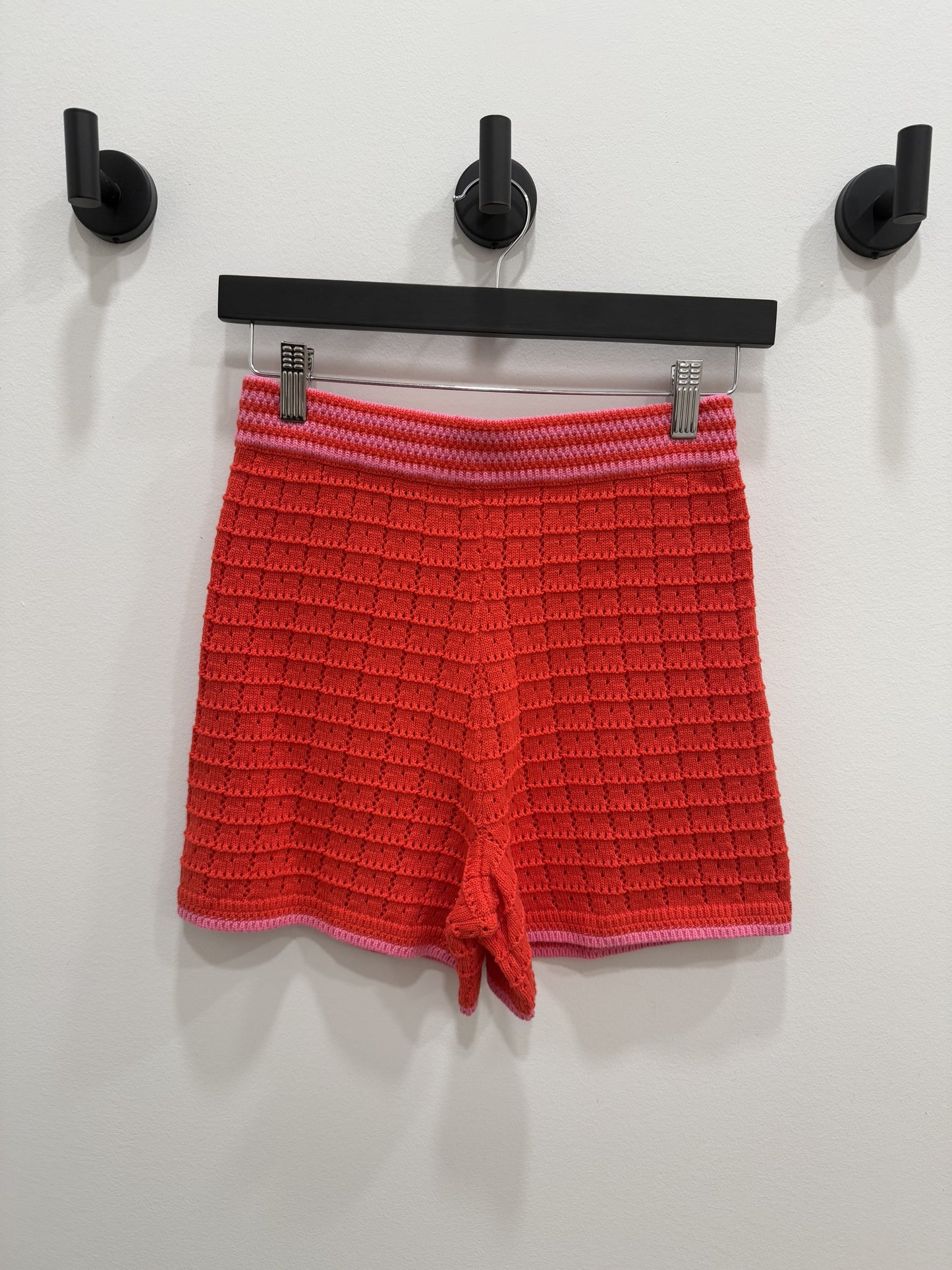 Petite Mendigote - Short En Maille Polo Fraise