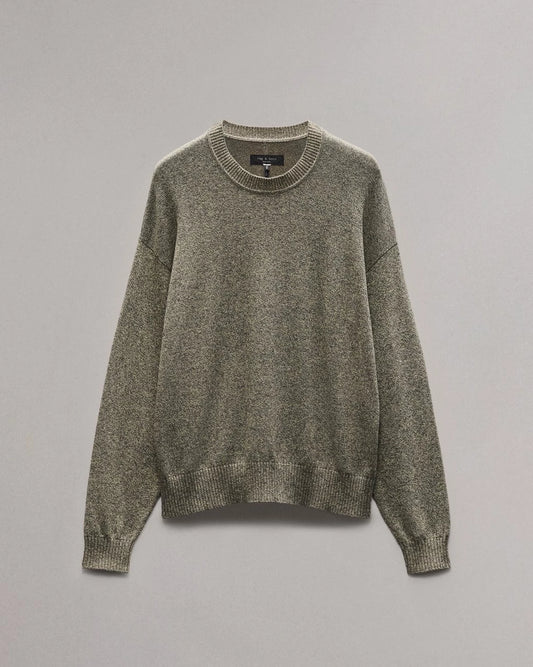 Rag & Bone - Dexter Marled Cotton Crewneck - Army Multi