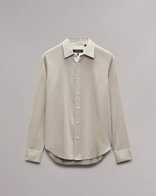 Rag & Bone - Finch Textured Shirt - Khaki Stripe