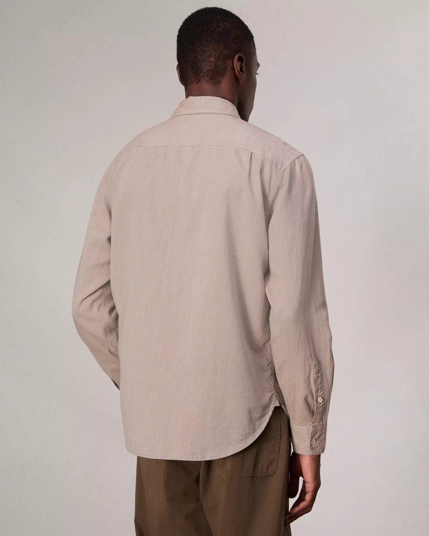 Rag & Bone - Finch Textured Shirt - Khaki Stripe