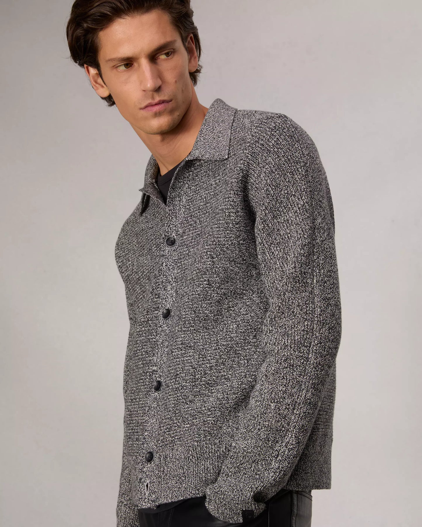 Rag & Bone - Dexter Marled Cardigan - Black Multi