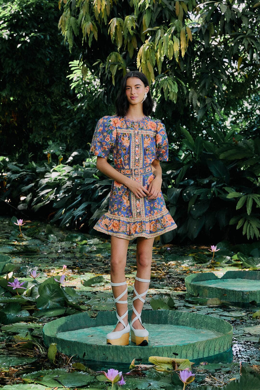 FARM Rio - Superbloom Tapestry Mini Dress