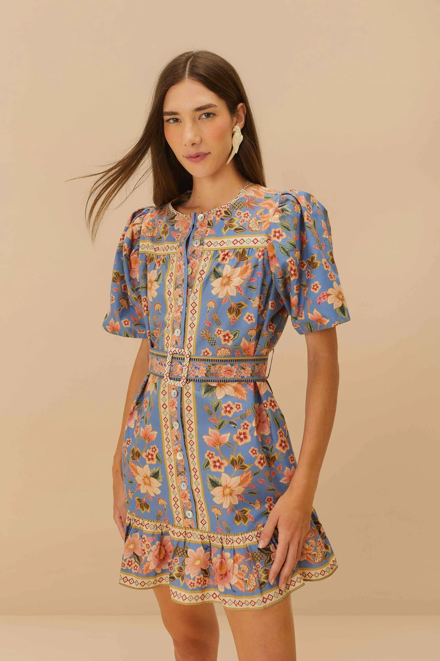 FARM Rio - Superbloom Tapestry Mini Dress