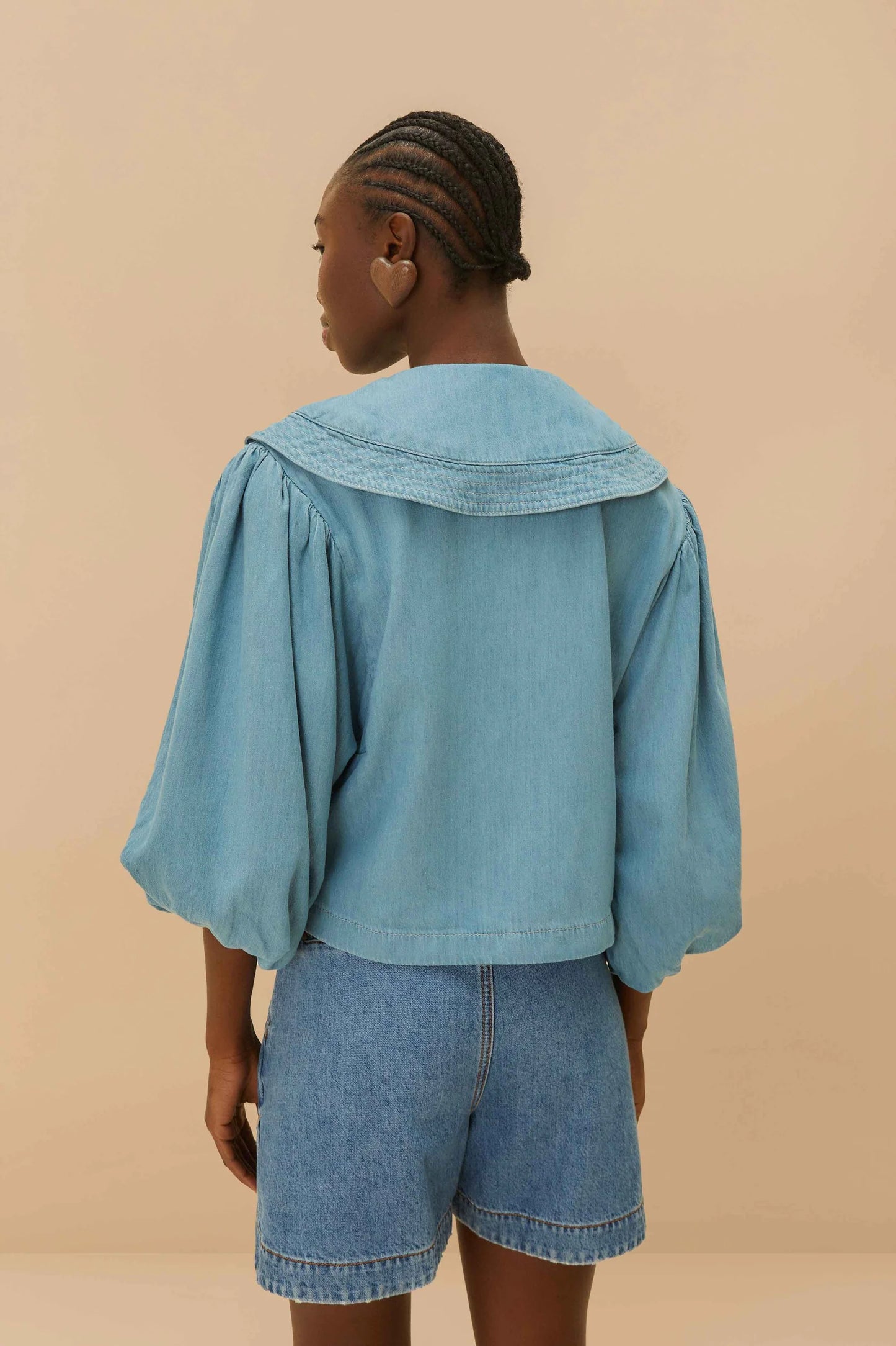 FARM Rio - Denim Notched Lapel Shirt