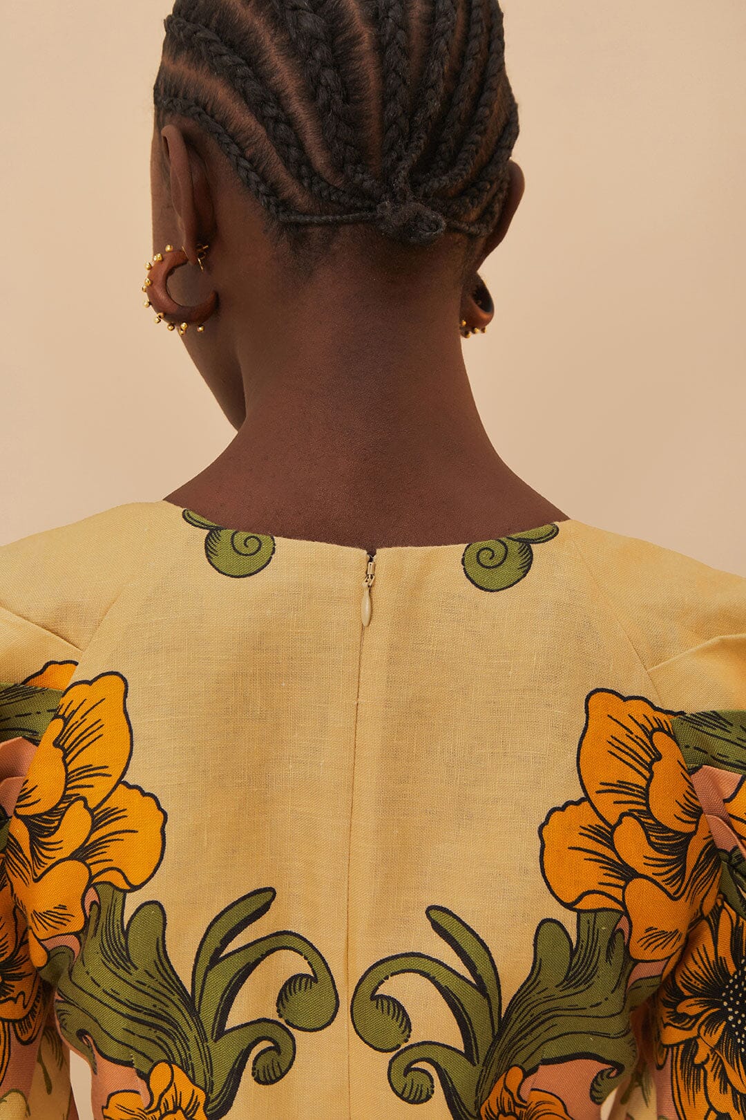 FARM Rio - Delicate Flower Arabesques Midi Dress