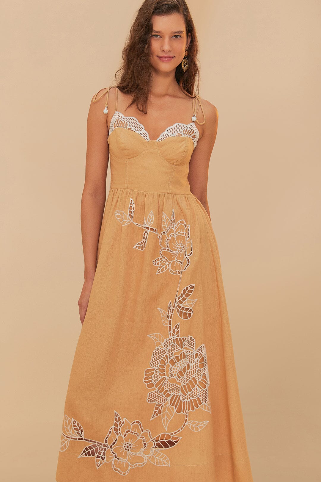 FARM Rio - Sand Richelieu Dress