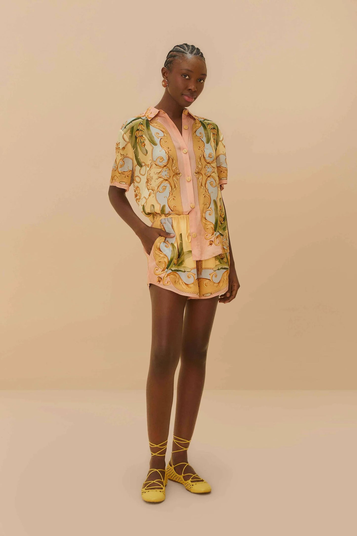 FARM Rio - Banana Royalty Kalendoscope Short