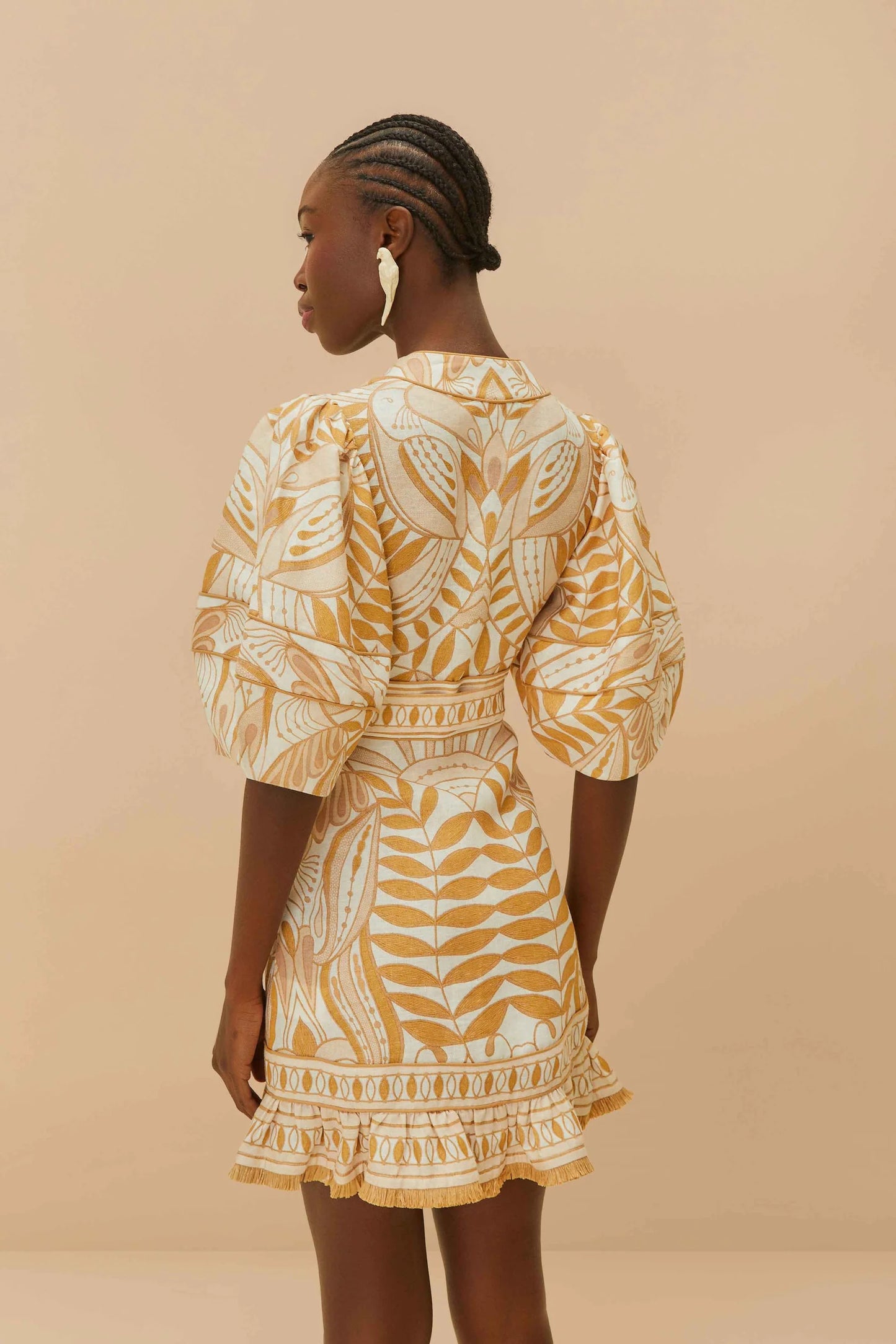 FARM Rio - Lace Nature Mini Dress