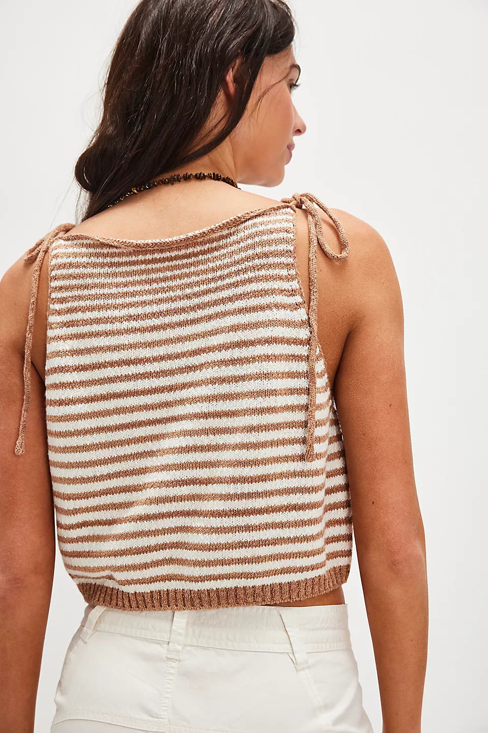 Free People - Claire Tank - White Praline Combo