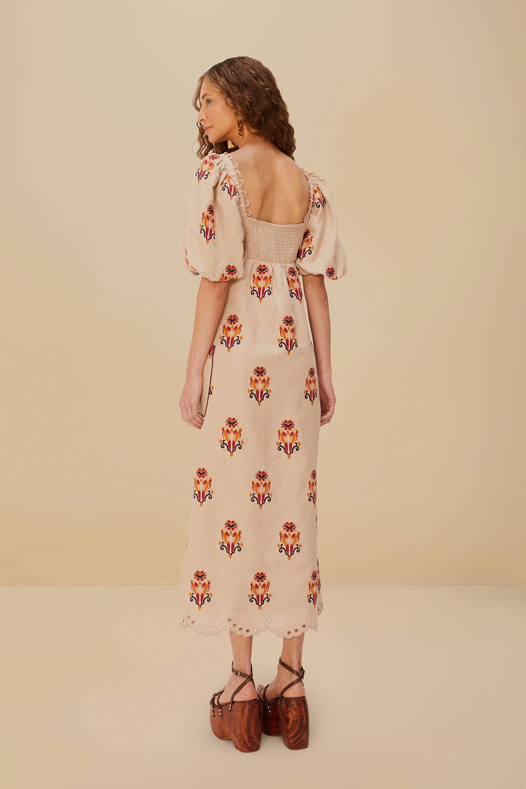 FARM Rio - Rose Embroidered Macaw Maxi Dress