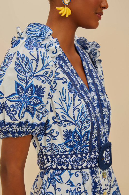 FARM Rio - Shell Garden Off-White Romper