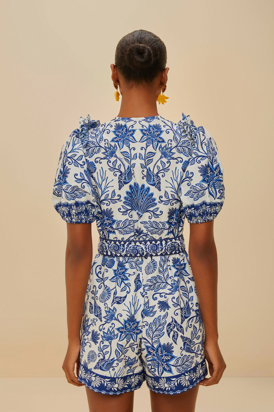 FARM Rio - Shell Garden Off-White Romper
