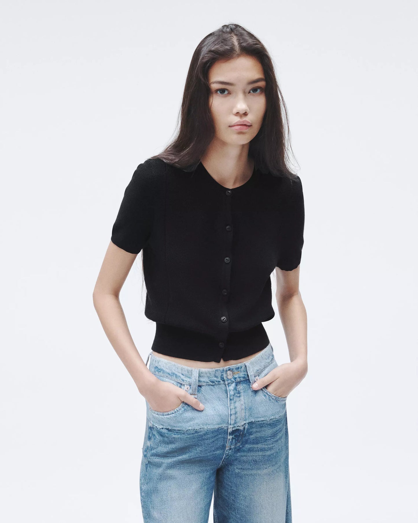 Rag & Bone - Dina Cotton Cardigan - Black