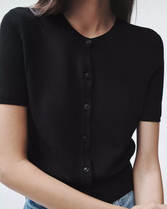 Rag & Bone - Dina Cotton Cardigan - Black