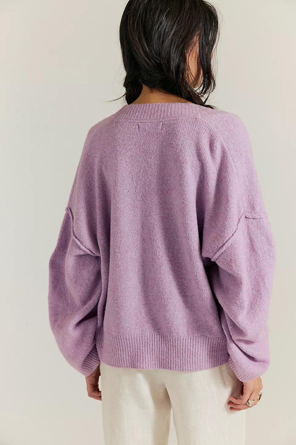 Free People - Cool of the Night Cardi - Lilac