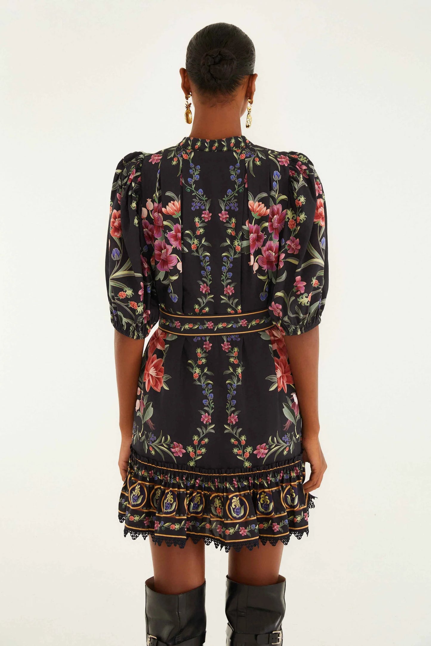 FARM Rio - Belle Garden Black Mini Dress