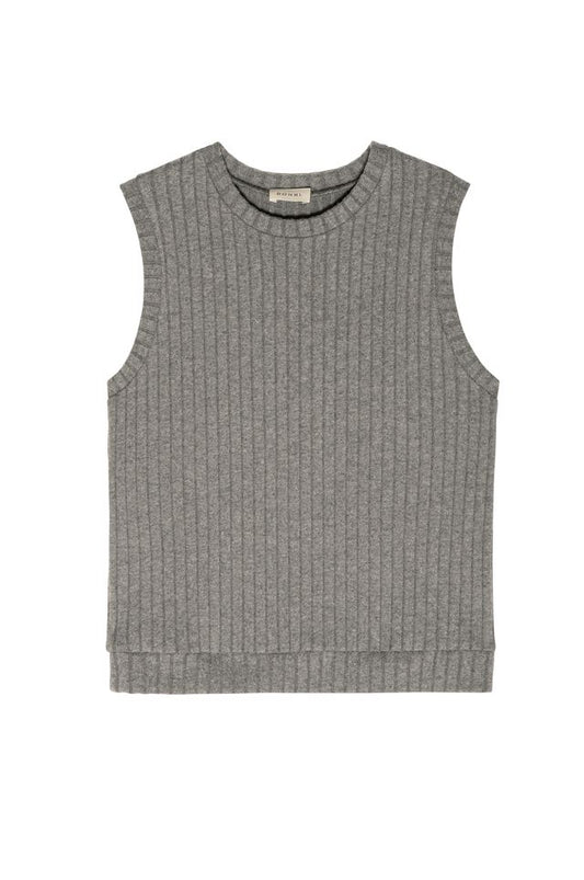 Donni - The Sweater Rib Shell - Charcoal