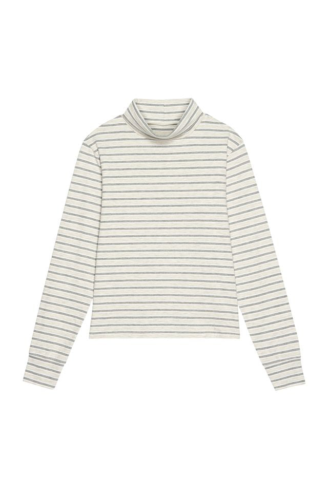 Donni - The Stripe Jersey Turtleneck - Oatmeal