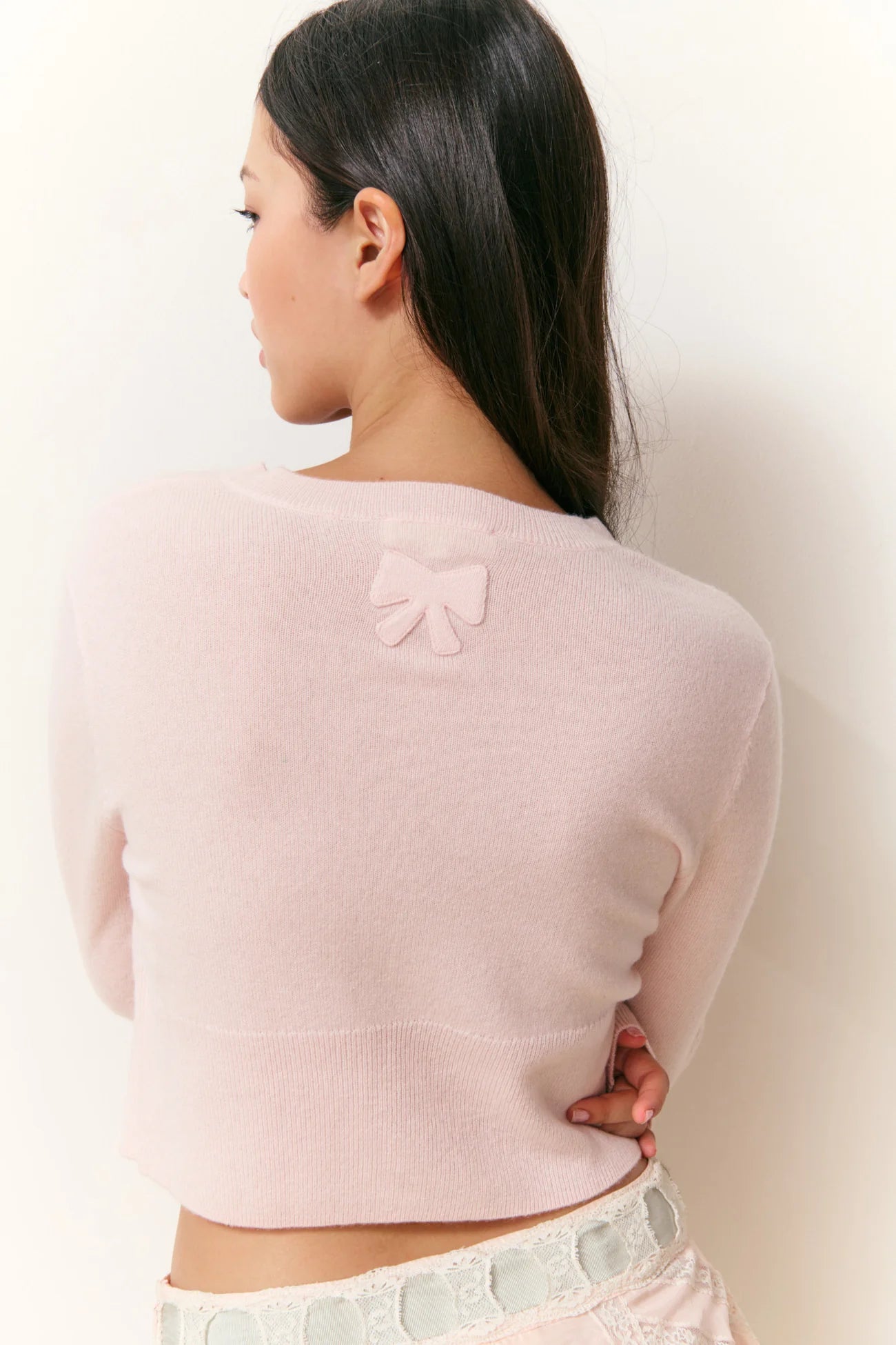LOVESHACKFANCY - Adeanne Cardigan - Pale Pink