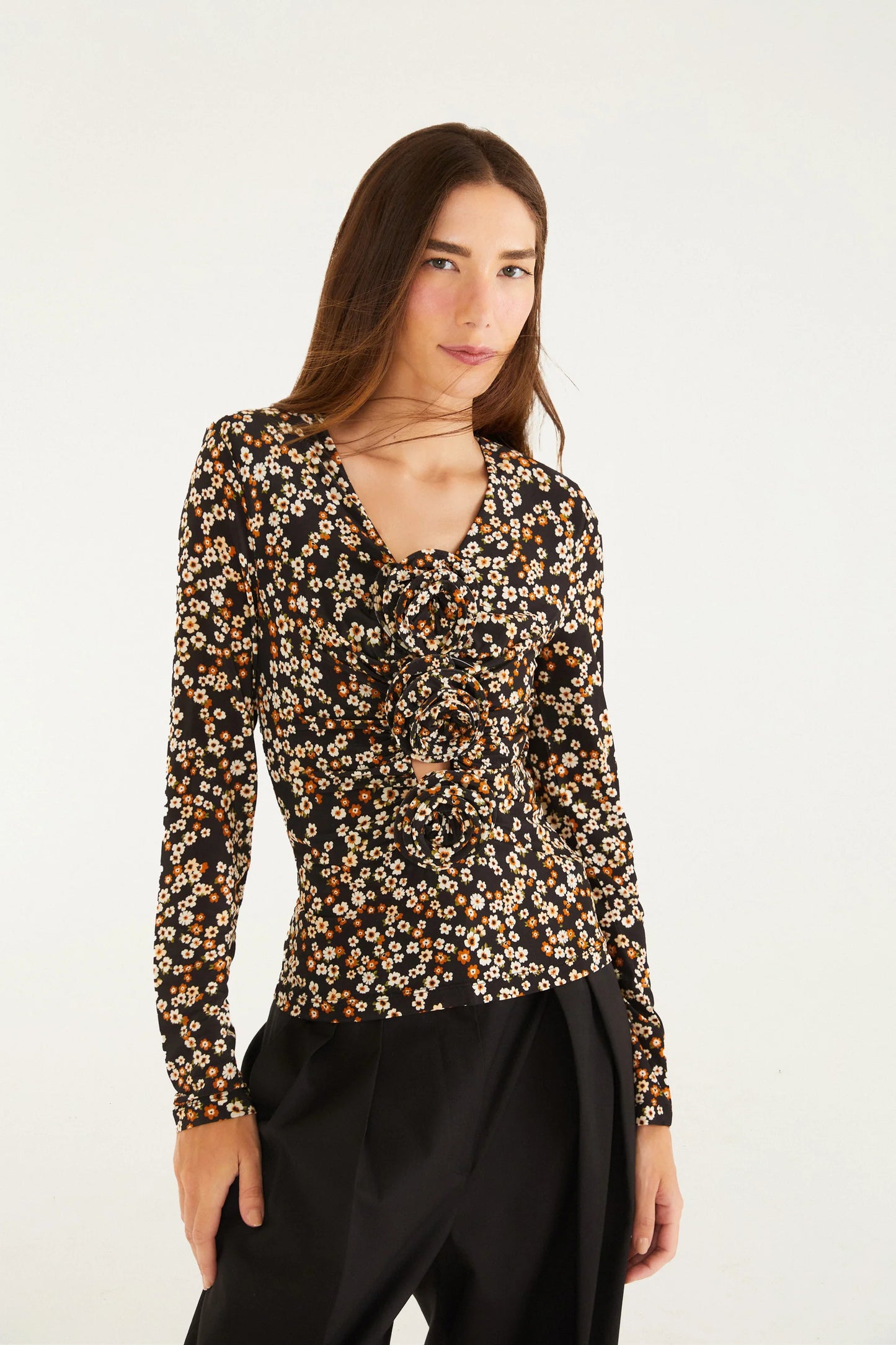 FARM Rio - Tiny Flowers Jersey Blouse