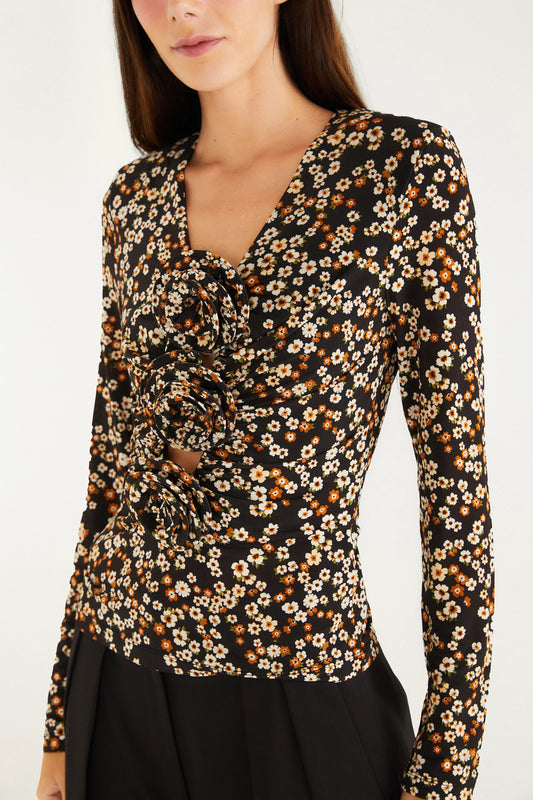 FARM Rio - Tiny Flowers Jersey Blouse