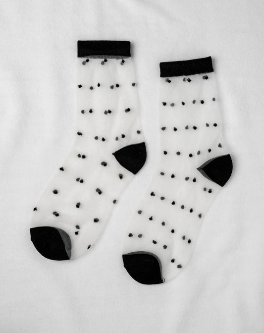 Unified - Sheer Dots Sock - Pepper