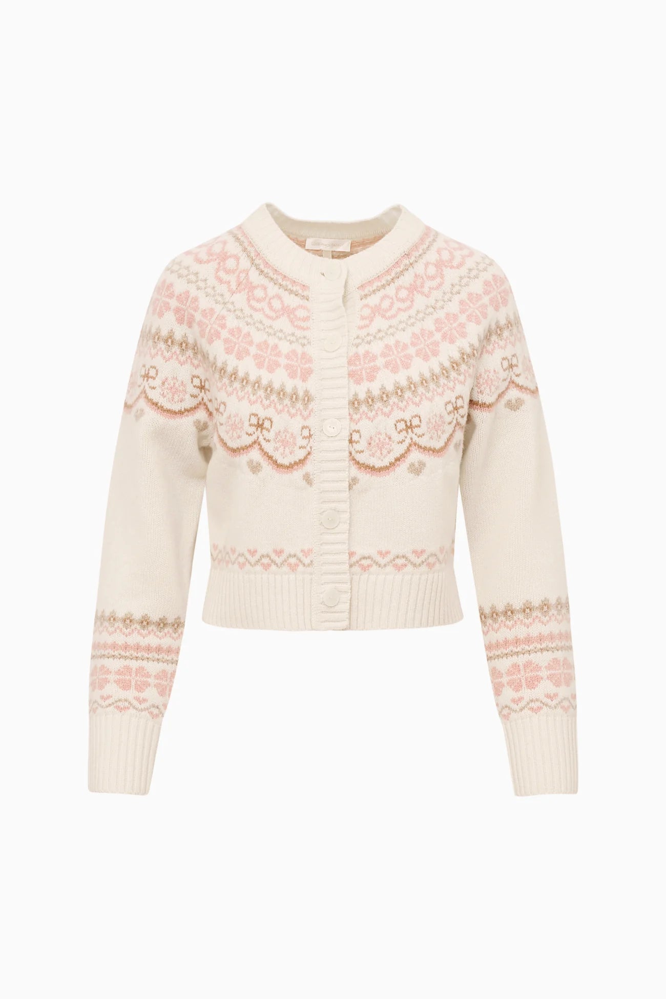 LOVESHACKFANCY - Shantae Cardigan - Pink Champagne