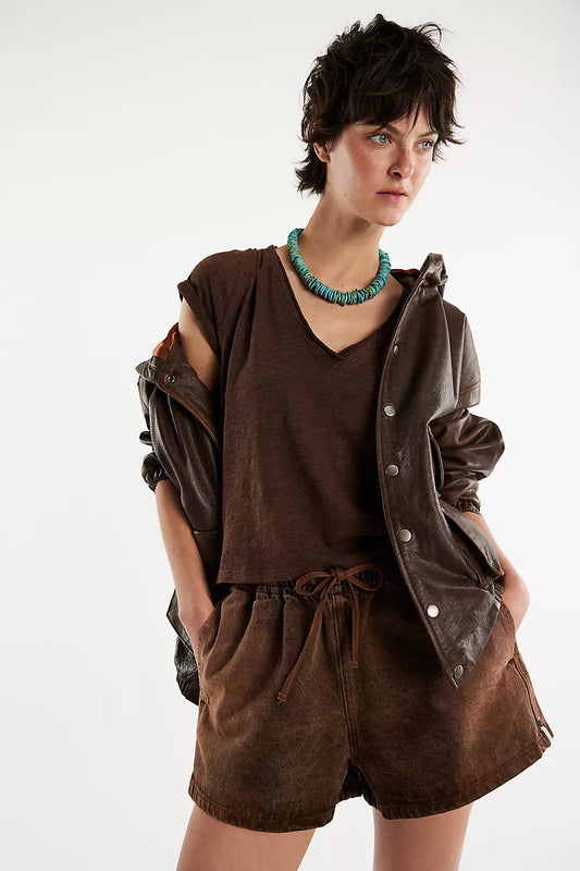 Free People - Take 2 Tee - Double Espresso