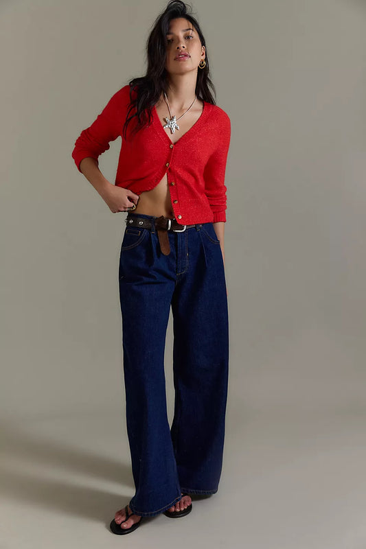 Free People - School Girl Cardi - Cherry Pop