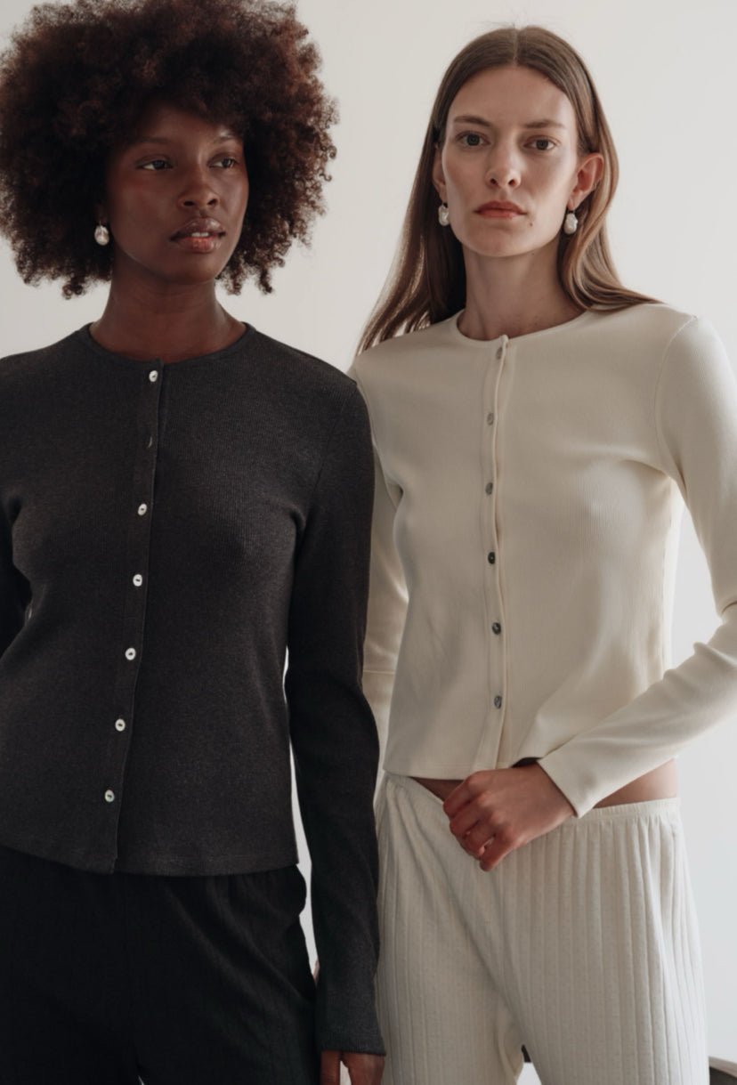 Donni - The Rib Cardigan - Jet