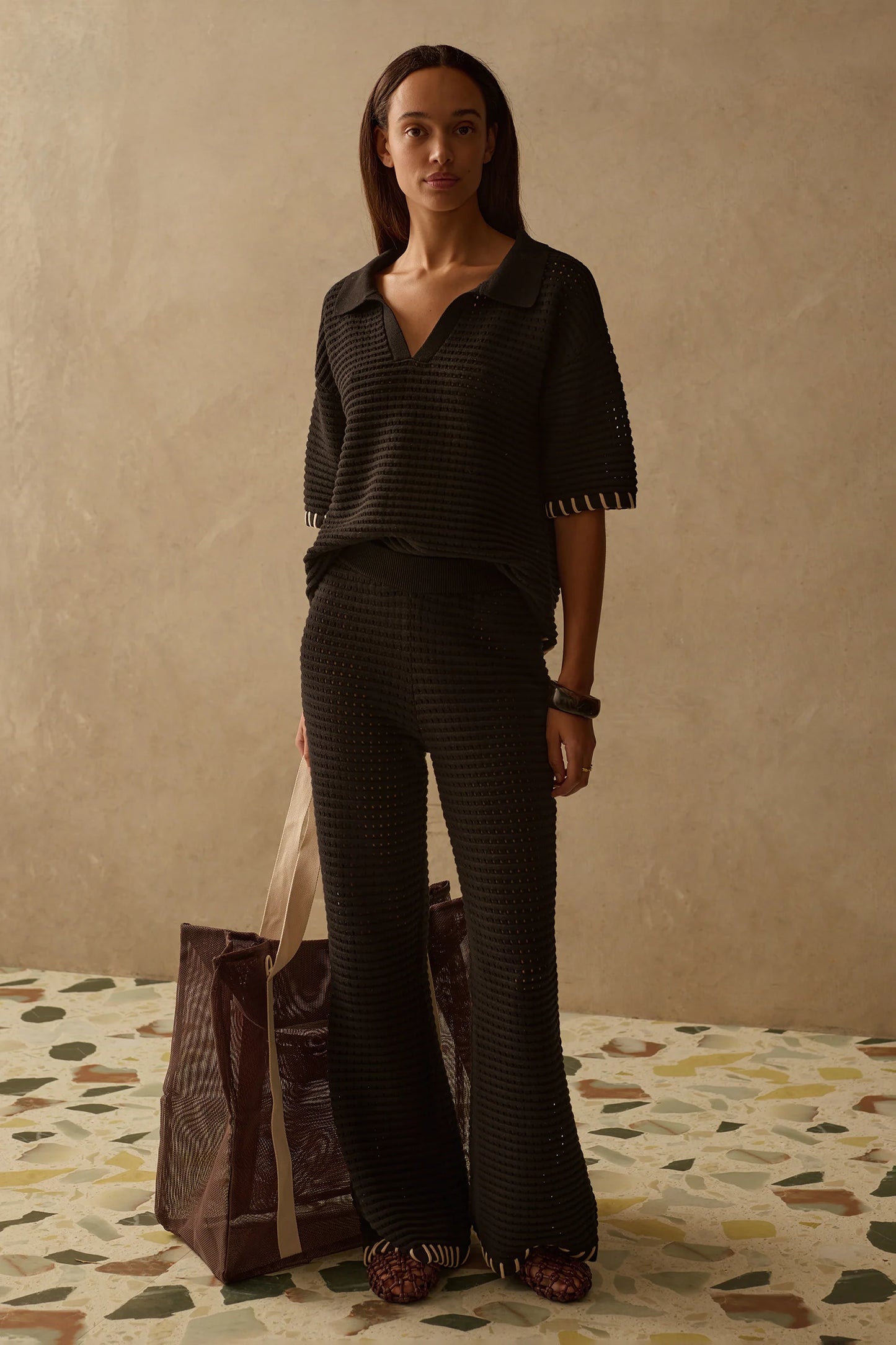Sancia - The Reid Knit Pants - Ebony