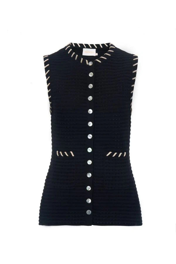 Sancia - The Thea Knit Vest - Ebony