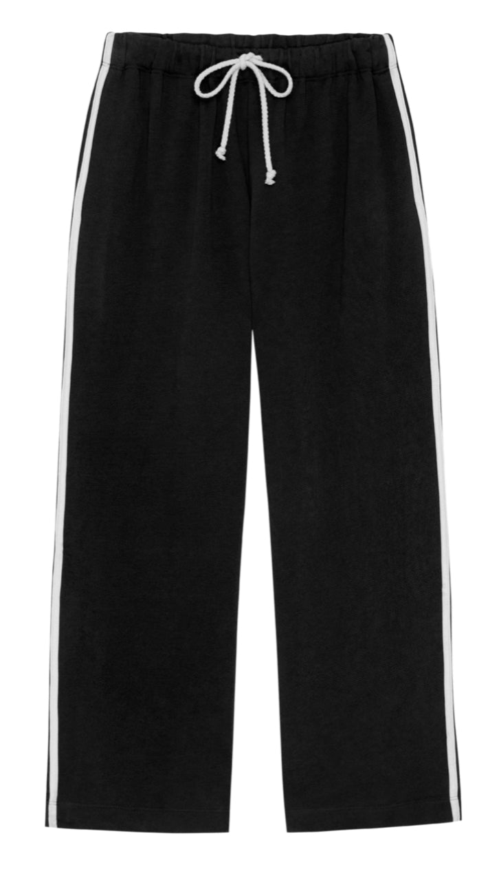 Donni - Eco-Terry Stripe Crop Pant - Jet