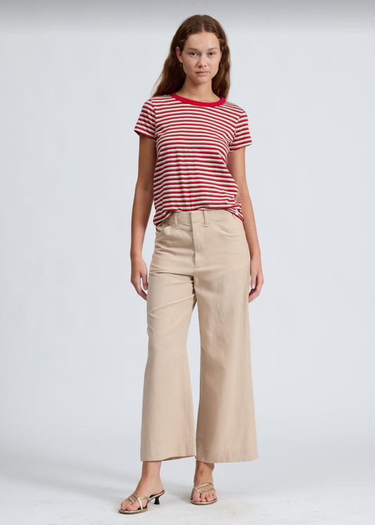 Rag & Bone - Slub Striped Tee - Red
