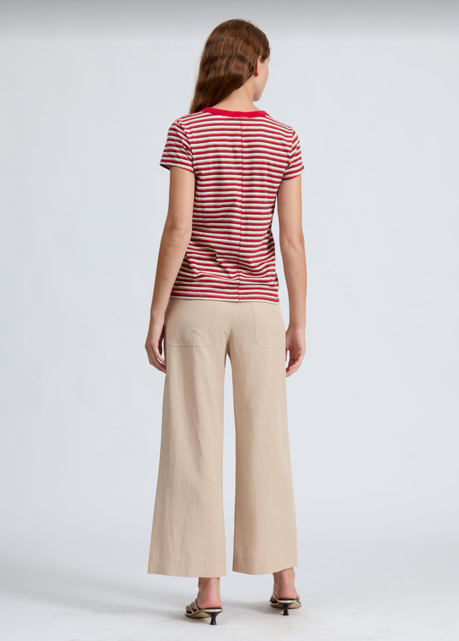 Rag & Bone - Slub Striped Tee - Red