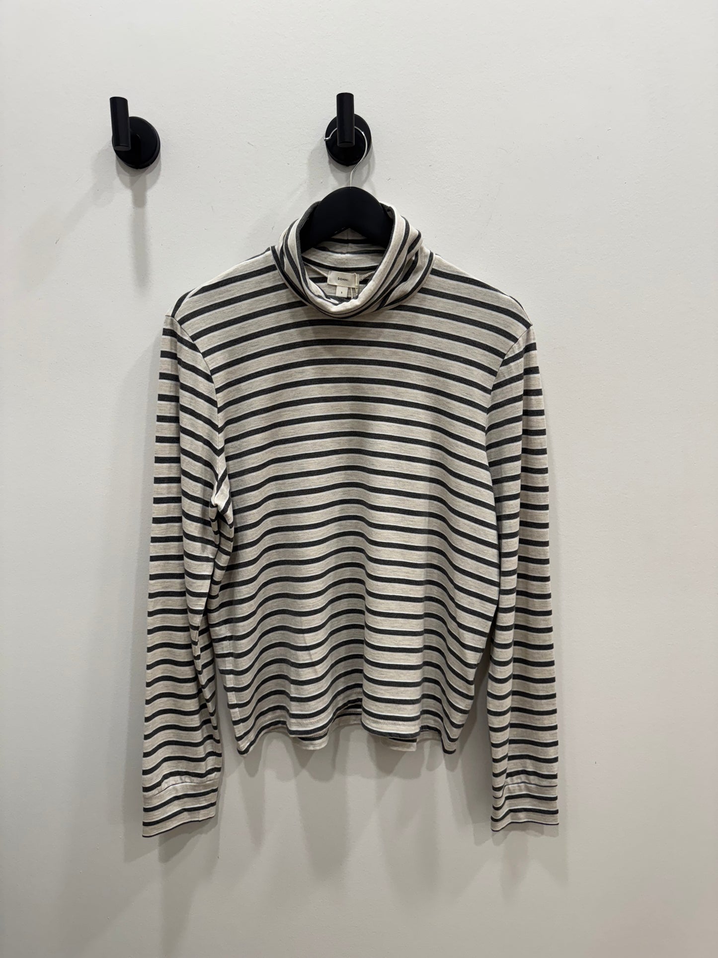 Donni - The Stripe Jersey Turtleneck - Oatmeal