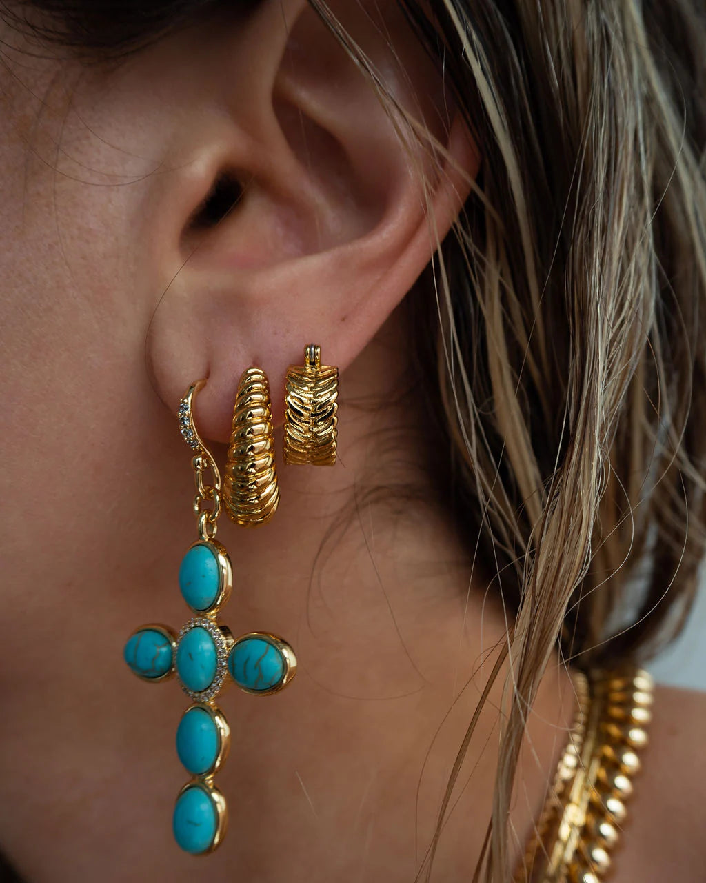 LUV AJ - The Ridged Marbella Hoops