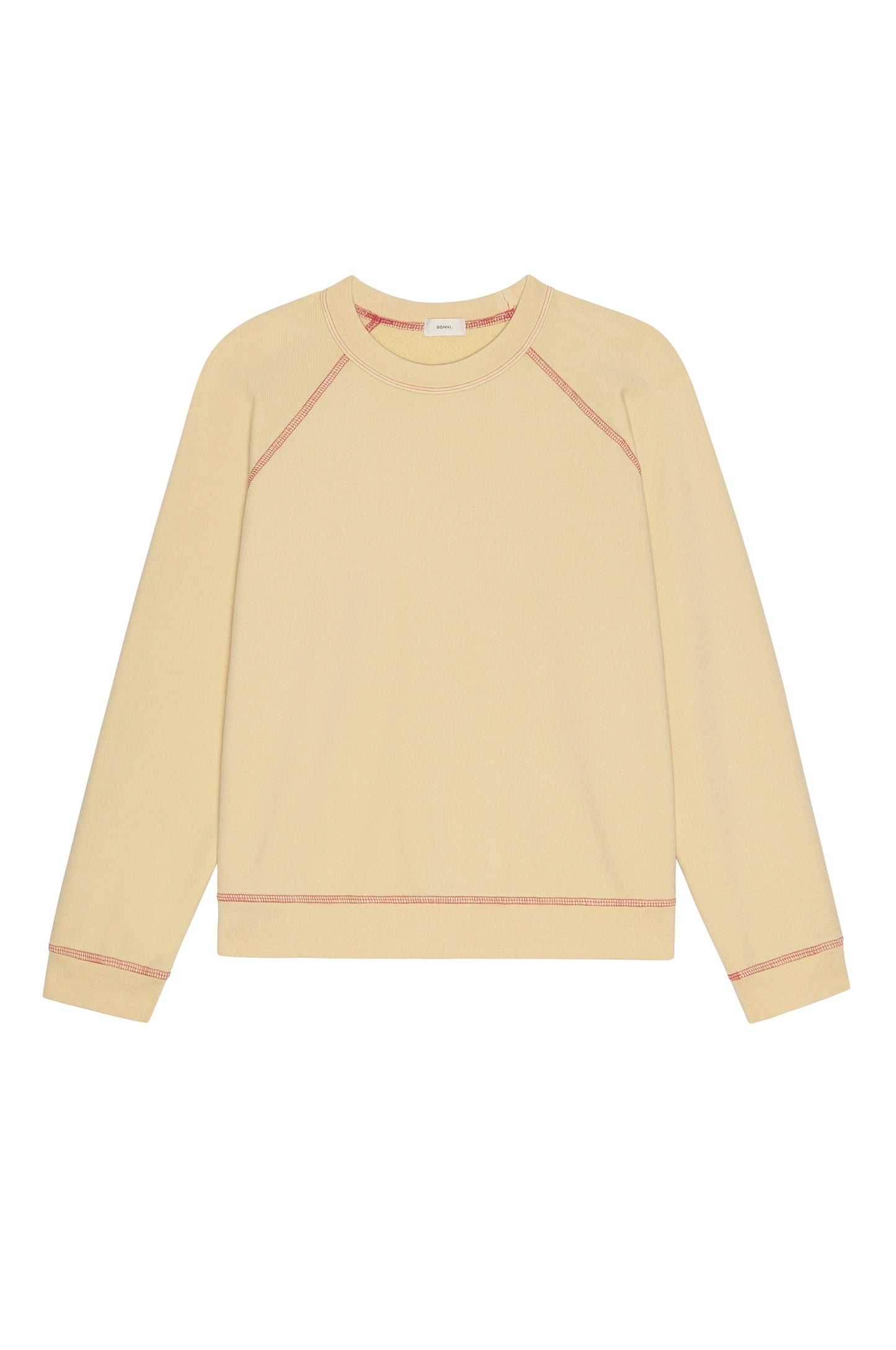 Donni - Eco-Contrast Sweatshirt - Butter/Raspberry