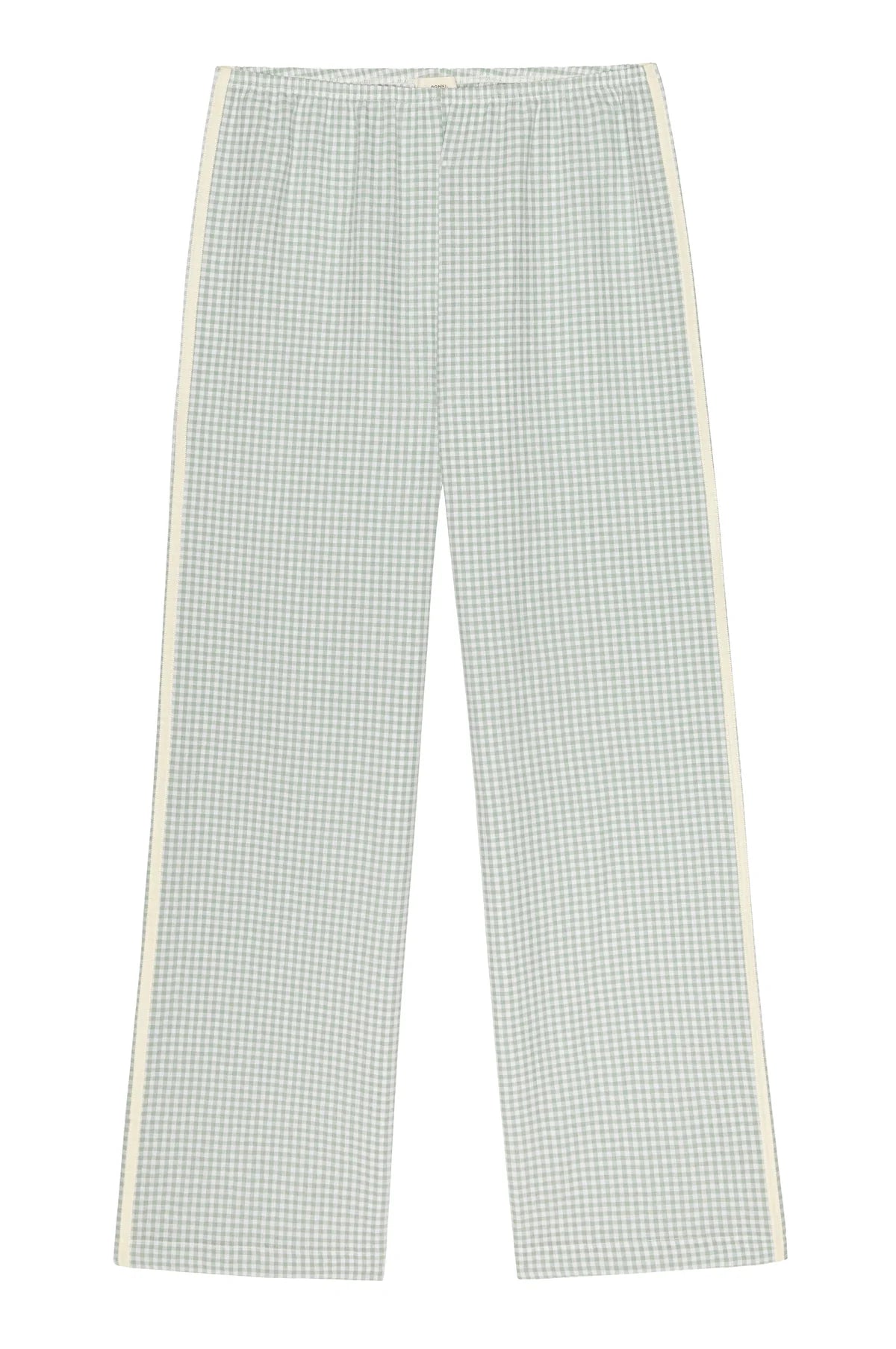 Donni - Cotton Gingham Stripe Crop Pant - Dill