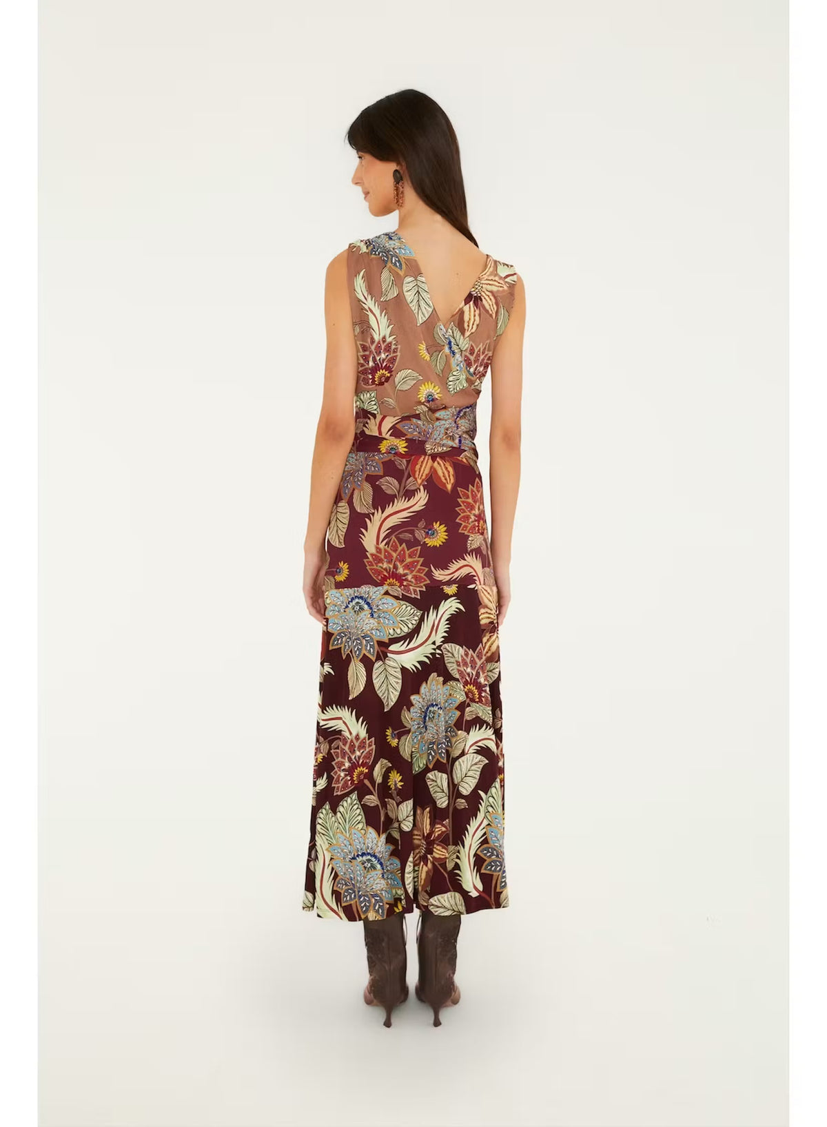 FARM Rio - Delhi Floral Mix Midi Dress