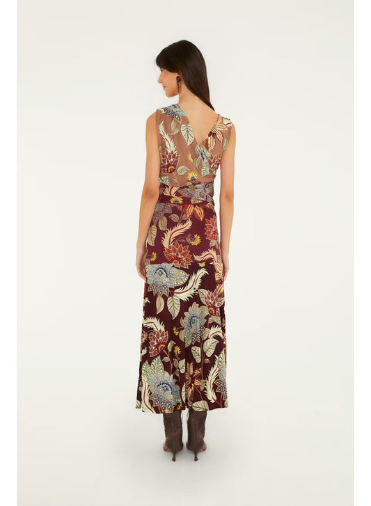 FARM Rio - Delhi Floral Mix Midi Dress