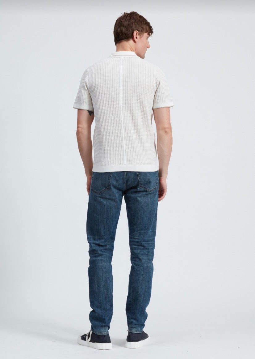 Rag & Bone - Men’s Harvey Rib Polo - Chalk