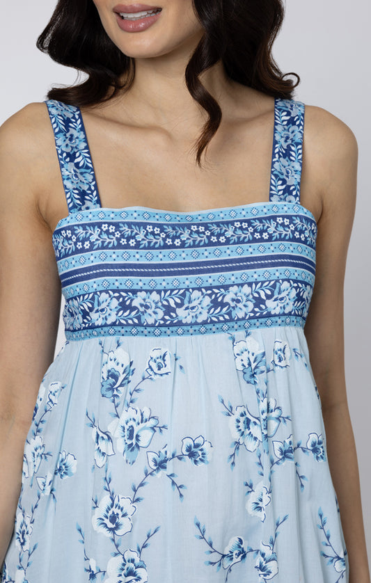 Juliet Dunn London - Tie Back Dress in Cherry Blossom