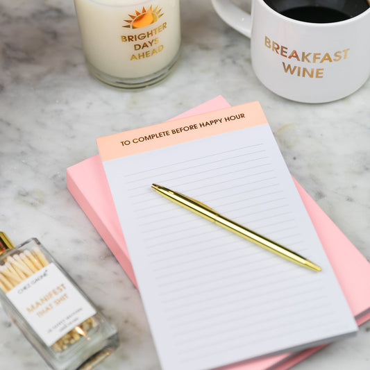 Chez Gagné - To Complete Before Happy Hour Notepad