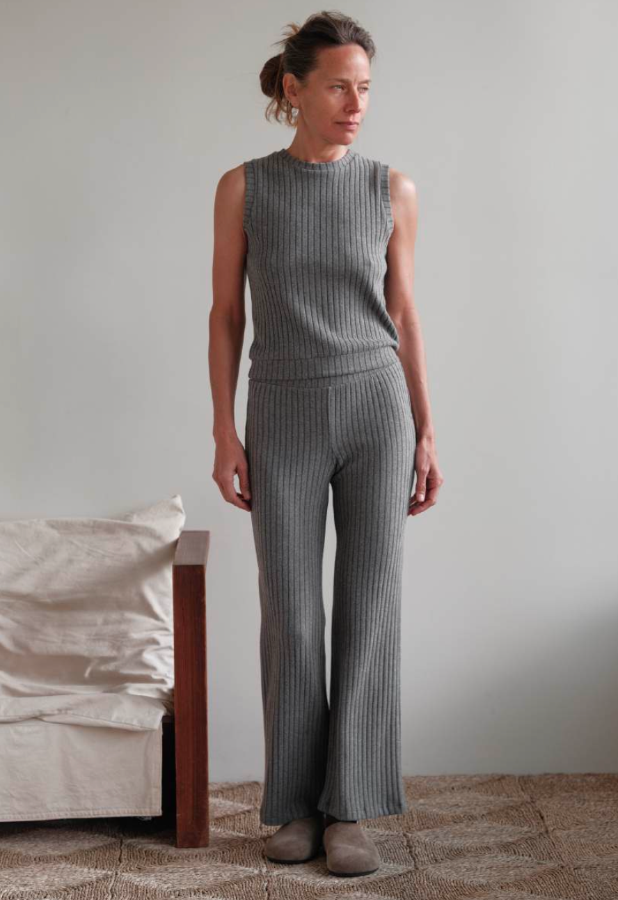 Donni - The Sweater Rib Shell - Charcoal